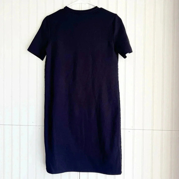 Tory Burch Size S Blue Short-Sleeve Tinsel Shift T-Shirt Dress - Picture 8 of 8